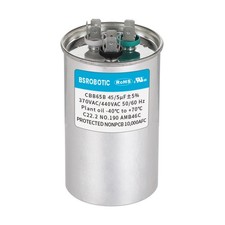 45/5 440v CBB65B AC Capacitor - 45 5 uf  5 MFD 370/440 Volt Dual Run Round C...