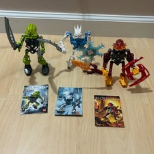 Lego Bionicle Lot 8944, 8973, 8976 Tanma, Metus, & Raanu 100% Complete w/Manual