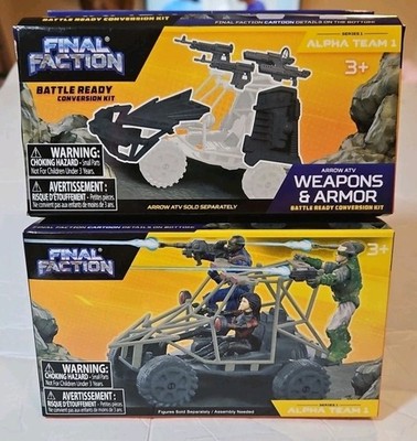 Final Faction Alpha Team SERIES 1 ARROW ATV + Armor  Kit NEW 2 Pack Lot