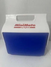 Vintage Blue Igloo Mini Mate Personal Cooler Float Camping Made in USA