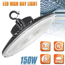 150W LED High Bay Light Commercial Shop Lights 5000K 0-10V Dimmable AC100-277V