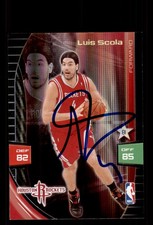 Signed Basketball Card Auto Luis Scola 2009-10 Panini Adrenalyn XL Rockets