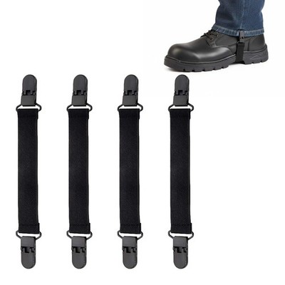 4 Pcs Adjustable Elastic Boot Straps Garter Pants Clips for Cowboy Boots