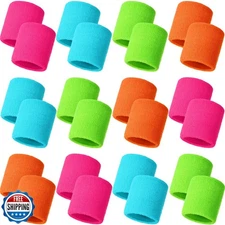 Bememo 24 Pcs Neon Wristbands for Kids End of The Year Student Gifts Bulk Ten