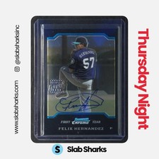 2004 BOWMAN CHROME #345 FELIX HERNANDEZ AUTO RC ROOKIE