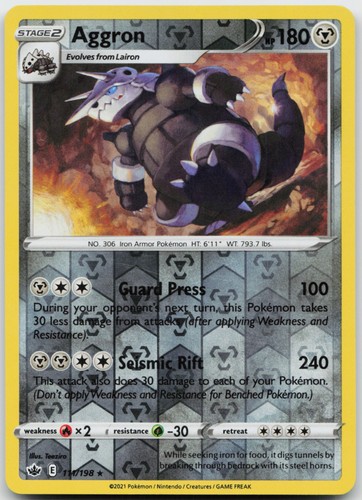 Aggron Pokemon SWSH06: Chilling Reign 111/198 MP
