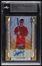 2021 Leaf Metal Draft Pre-Production Proof Gold Wave 1/1 Jose Perdomo Auto 0c3e