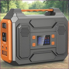 300W/100W Portable Power Station Solar Generator w/ AC DC USB LED for Camping RV