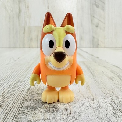 Bluey Bingo Heeler Figure BIG SMILE Teeth Face Sister Happy Blue NEW