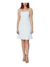 SAGE COLLECTIVE Womens White Adjustable Spaghetti Strap Sheath Dress 2