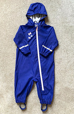 Lupilu Baby Hooded Waterproof Blue Full Zip Coveralls 6-12 Months