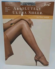 Hanes Absolutely Ultra Sheer Size E Barely Black Pantyhose NEW