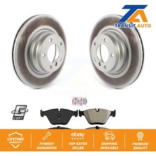 Front Coated Disc Brake Rotors & Semi-Metallic Pad Kit For 2012 BMW X1 xDrive28i