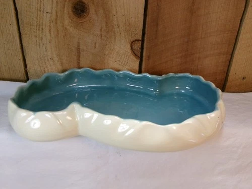 Vintage Haeger USA Art Pottery Console Bowl Trinket Dish Shallow Planter