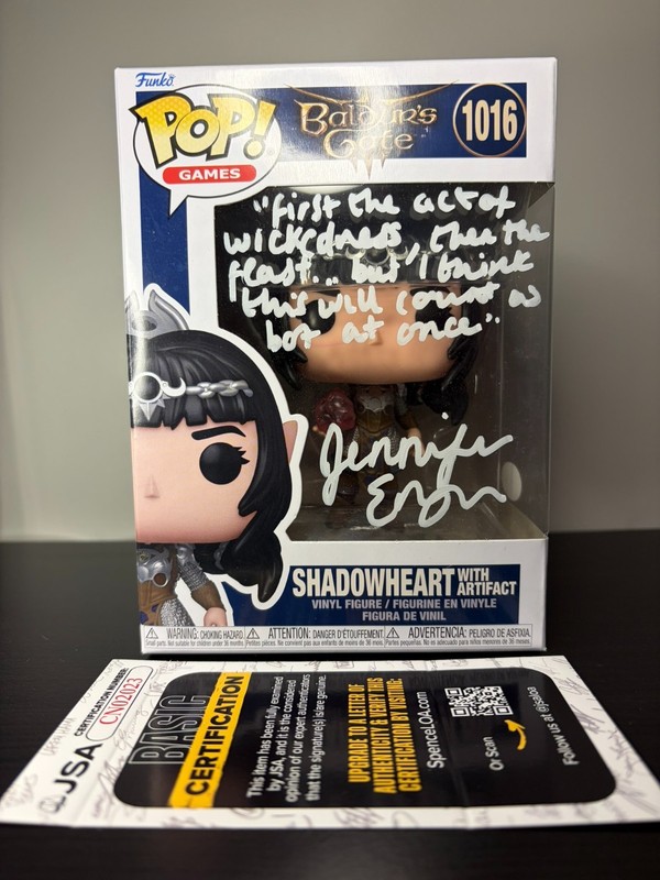 Funko Pop Shadowheart 1016 Baldur's Gate 3 BG3 Signed Auto Jennifer English