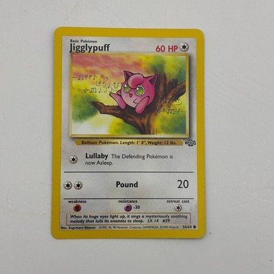 Jigglypuff 54/64 Common Jungle Pokemon Unlimited Moderately Played