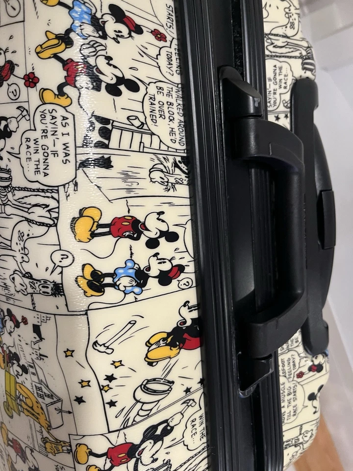 23" Disney Parks Mickey Mouse Comic Strip Large Hardshell Rolling Suitcase - Image 3 of 4