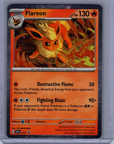 Pokémon PROMO #167 FLAREON (COSMOS HOLO) Near Mint or Better