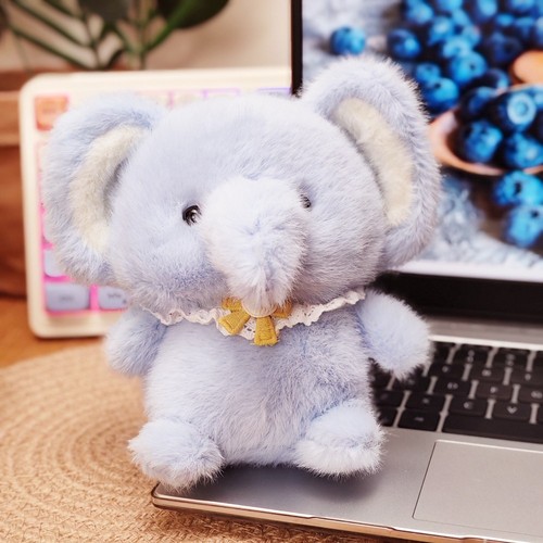 Elephant Plush Companion Doll 15cm Animal Plush Toy Cute Wrist Drag Pad Desk - Picture 20 of 20