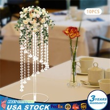 10 Pcs Acrylic Vase Stands Party Wedding Crystal Centerpiece Table Decoration