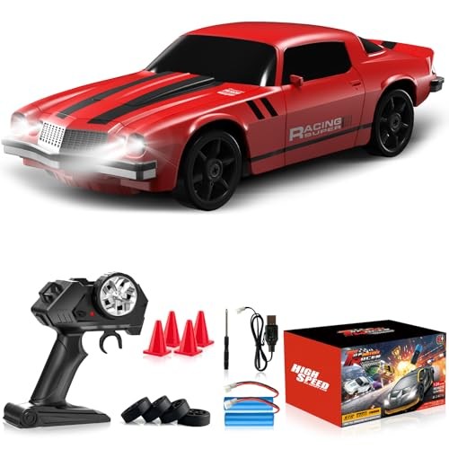 Remote Control Car RC Drift Car 2.4GHz 1:24 4WD 15KM/H High Speed Racing Red