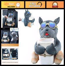 Multifunctional Trash Can Storage Box, Cute Animal Cartoon Tissue Holder, Grey