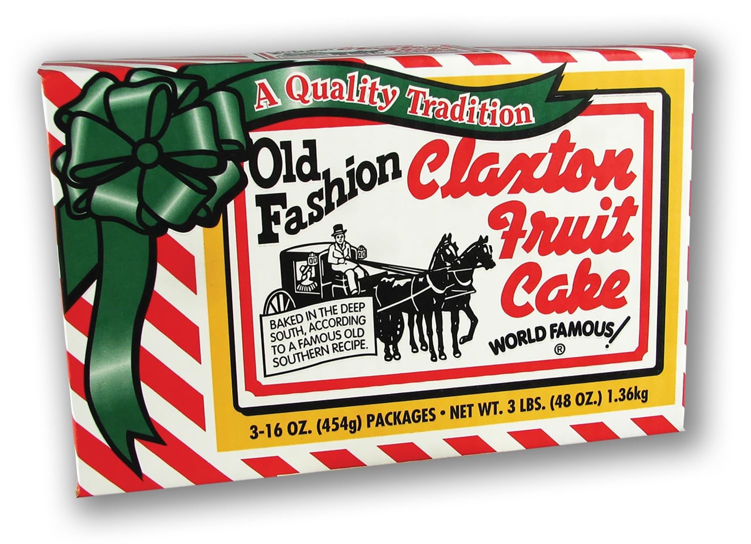 Claxton Fruit Cake – 3-1 Lb. Regular Recipe | Old Fashioned Holiday Fruitcake...