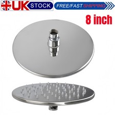Fixed Round Shower Head 8-inch Replacement Overhead Rainfall Rain Shower Head UK