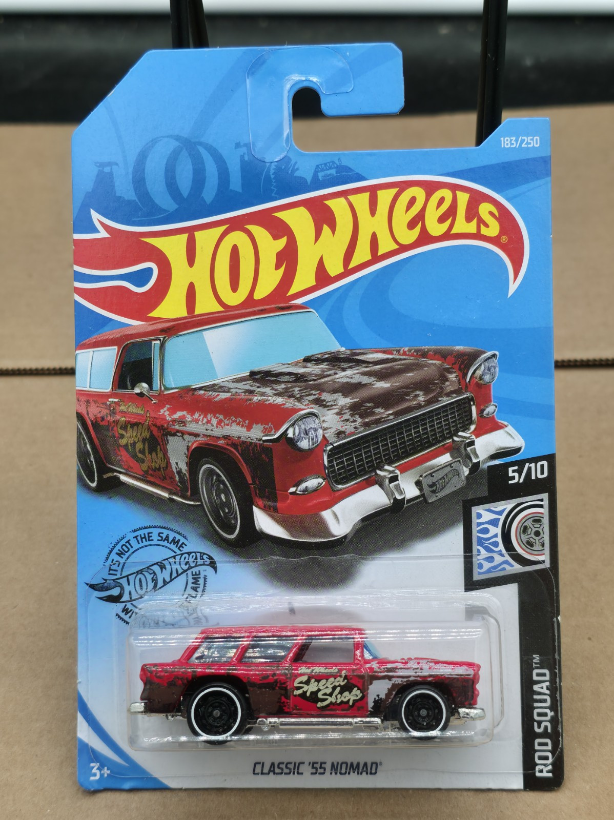 2019 HOT WHEELS ''ROD SQUAD'' #183 = CLASSIC `55 NOMAD = RED  , int