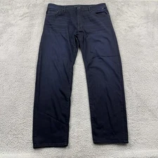 Mavi Zach Jeans Mens 38x32 Blue Straight Leg Distressed Dark Wash Denim Preppy