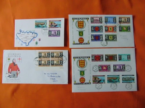 Guernsey First Day Cover Selection. Pre Decimal To £1.00.