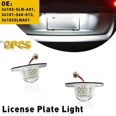 Plug&Play WHITE LED License Plate Light Lamp For Honda CRV/Fit/Odyssey/Element