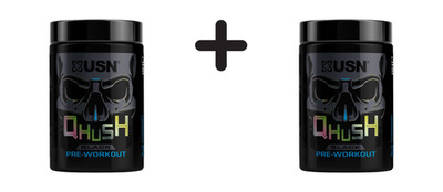 2 x USN QHUSH Pre-Workout (20 serv) Blue Raspberry (95,43 EUR/kg)