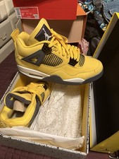 Jordan Air Jordan 4 Yellow Mid Top Lace Up Me...