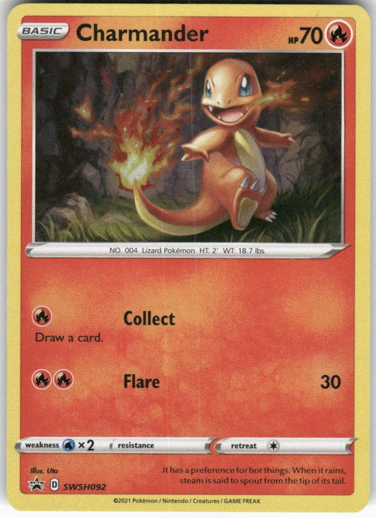 Charmander SWSH092 Holo Sword & Shield Promo Pokemon NM Uta