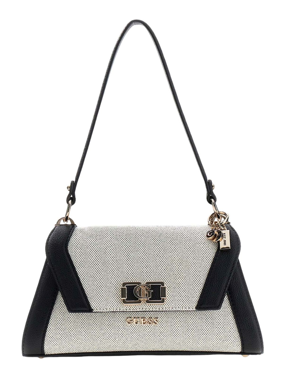 GUESS shoulder bag Karnilla Flap Shoulder Bag Natural / Black