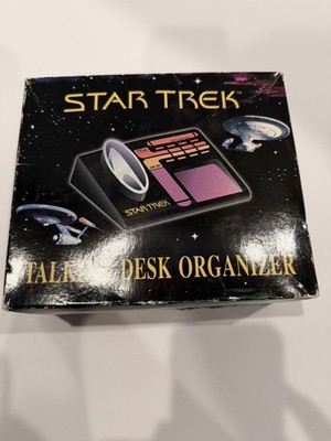 Vintage 1997 STAR TREK Federation Headquarters Talking Desk Organizer 
