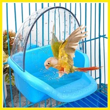Bird Bath Box Hanging Birdbath Toy Parakeet Caged Bathing Tubs Parrot Bath Tu...