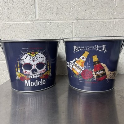 Mister Cartoon Day Of The Dead Modelo Galvanized Buckets Metal w Bottle Opener