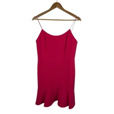 NWT Alice + Olivia Andalasia Fit & Flare Mini Dress Sz 12 Watermelon Pink Party