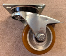 4 kółka do dużych obciążeń (poliuretan) rolka skrętna 90 mm z hamulcem postojowym