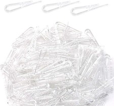 Clear Plastic Alligator Clips 200 Pcs U Shape Clothes Fixing Packing