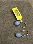 TJC Enhanced Blue Jade Drop Earring 925 Sterling Silver NWT