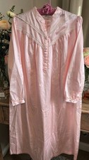 Vintage Pink Satin Lace Nightgown Grannycore Cottagecore Romantic Sleepwear Lg