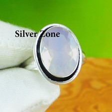 Opalite Gemstone 925 Sterling Silver Handmade Jewelry Ring Size 5 to 13