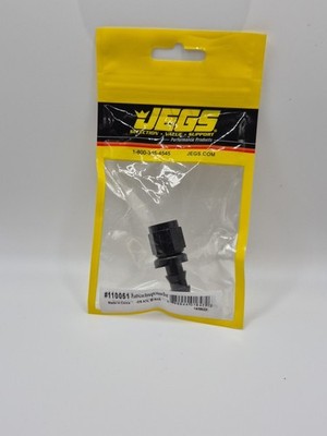 JEGS 100051 AN Straight Flare Fitting -6 AN Female Swivel to Push-Lok Hose End