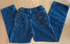 Carhartt Youth Boys 12 Reg Insulated Blue Jeans Winter Chore Farm Play Wear
