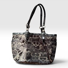 Coach Signature Jacquard Khaki/Brown Tote Bag — listing 2