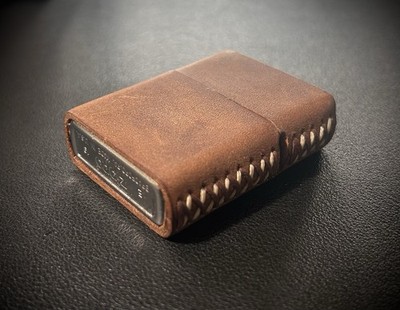Genuine Leather Case for Zippo Lighter Standard Size (Made in USA  )