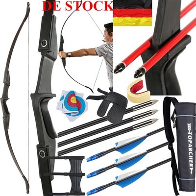 20-40lbs 57''Recurve Bogen RH/LH & Pfeile Set für Outdoor Bogenschießen Jagdziel